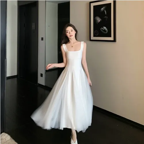 Elegant Sleeveless A-Line Wedding Dress
